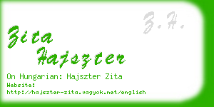 zita hajszter business card